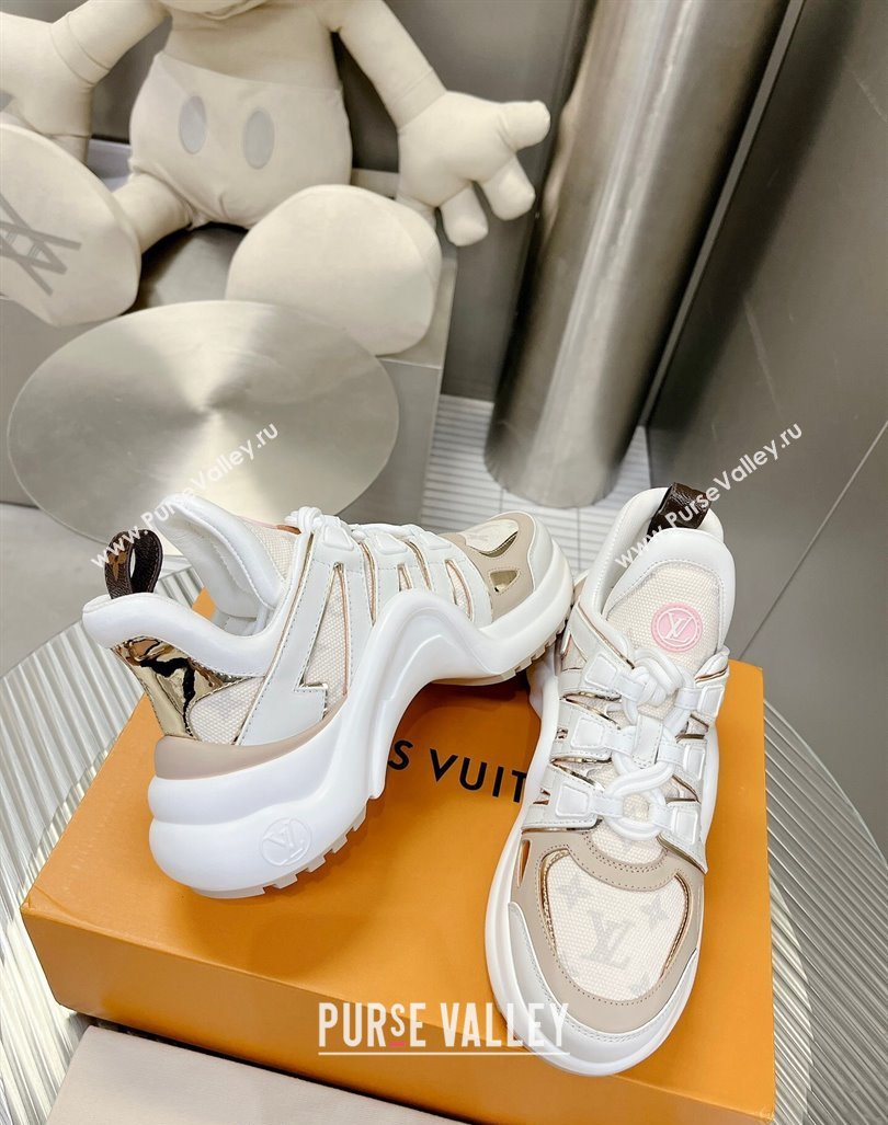 Louis Vuitton Archlight Sneakers in Leather and Canvas Beige 2024 060802 (MD-240608015)