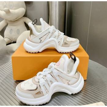 Louis Vuitton Archlight Sneakers in Leather and Canvas Beige 2024 060802 (MD-240608015)