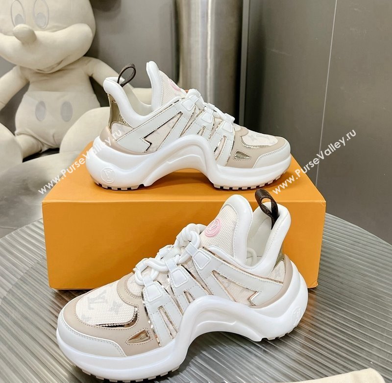 Louis Vuitton Archlight Sneakers in Leather and Canvas Beige 2024 060802 (MD-240608015)