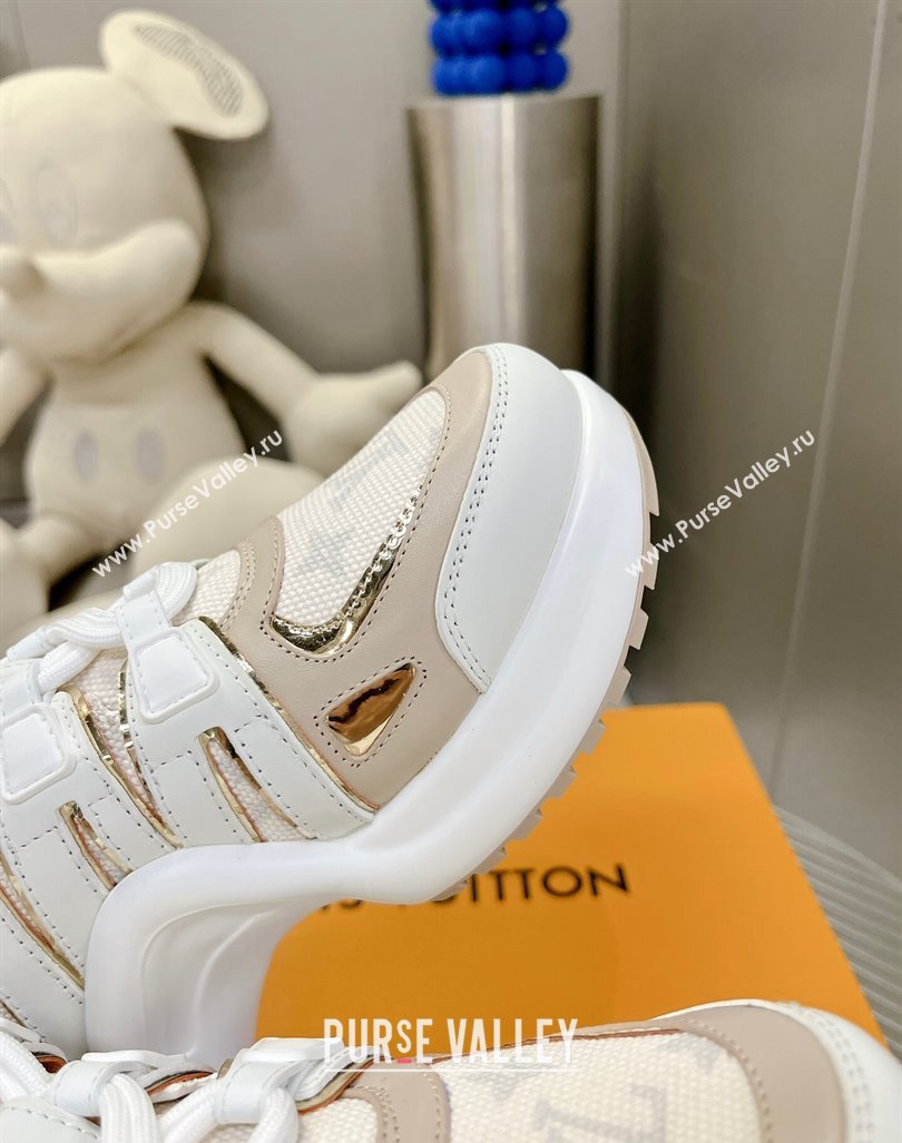 Louis Vuitton Archlight Sneakers in Leather and Canvas Beige 2024 060802 (MD-240608015)