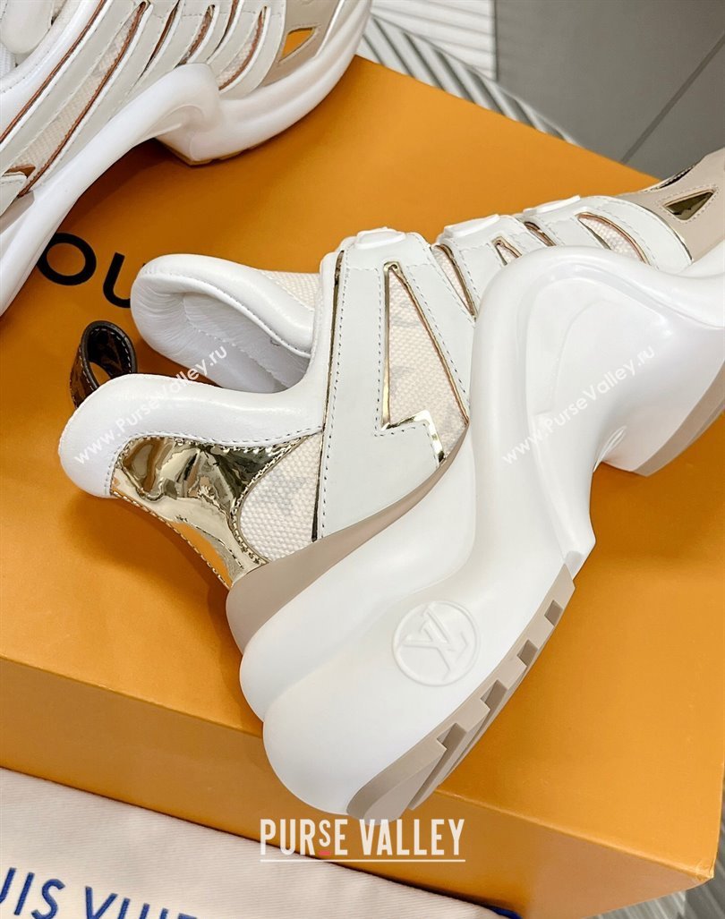 Louis Vuitton Archlight Sneakers in Leather and Canvas Beige 2024 060802 (MD-240608015)