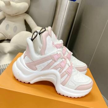 Louis Vuitton Archlight Sneakers in Monogram Calf Leather White/Light Pink 2024 0608 (MD-240608016)