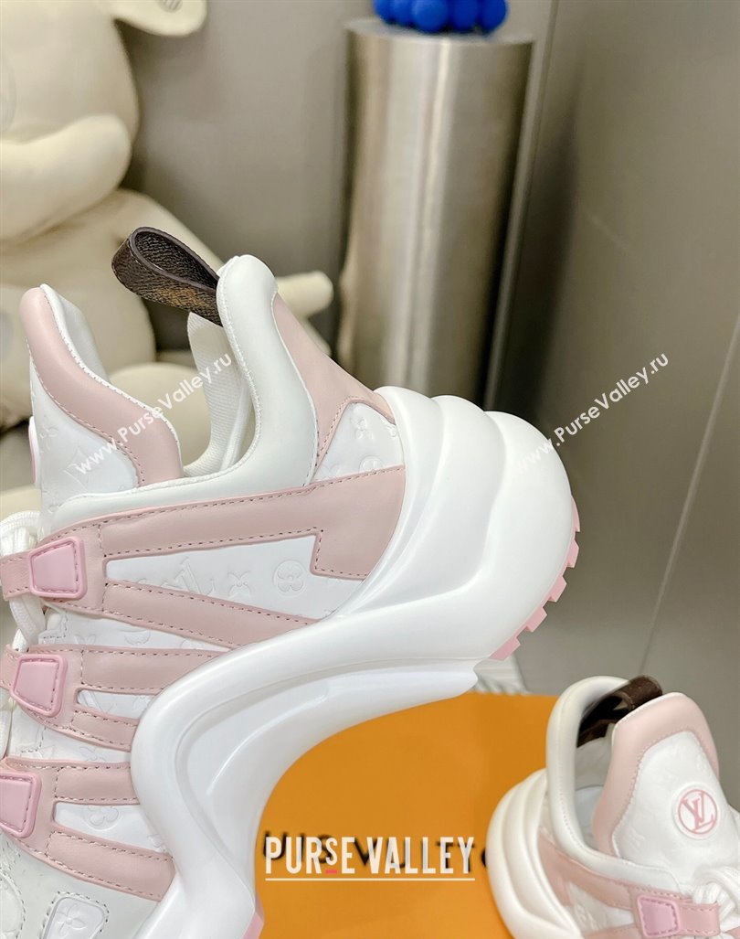 Louis Vuitton Archlight Sneakers in Monogram Calf Leather White/Light Pink 2024 0608 (MD-240608016)