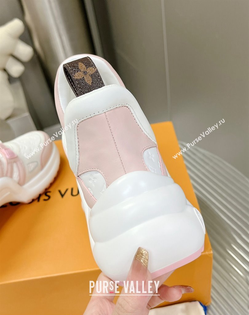 Louis Vuitton Archlight Sneakers in Monogram Calf Leather White/Light Pink 2024 0608 (MD-240608016)