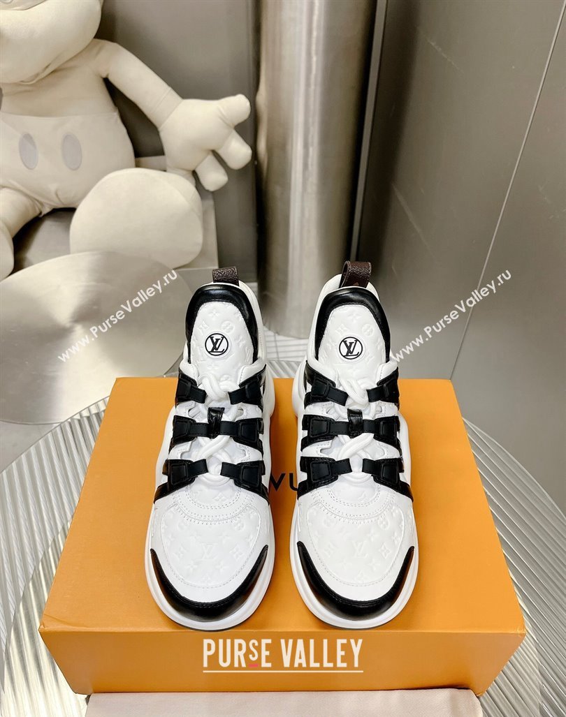 Louis Vuitton Archlight Sneakers in Monogram Calf Leather White/Black 2024 0608 (MD-240608017)