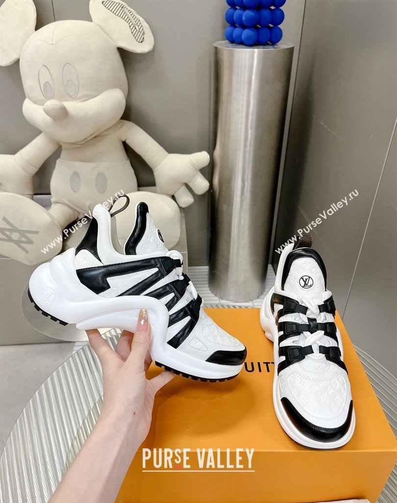 Louis Vuitton Archlight Sneakers in Monogram Calf Leather White/Black 2024 0608 (MD-240608017)