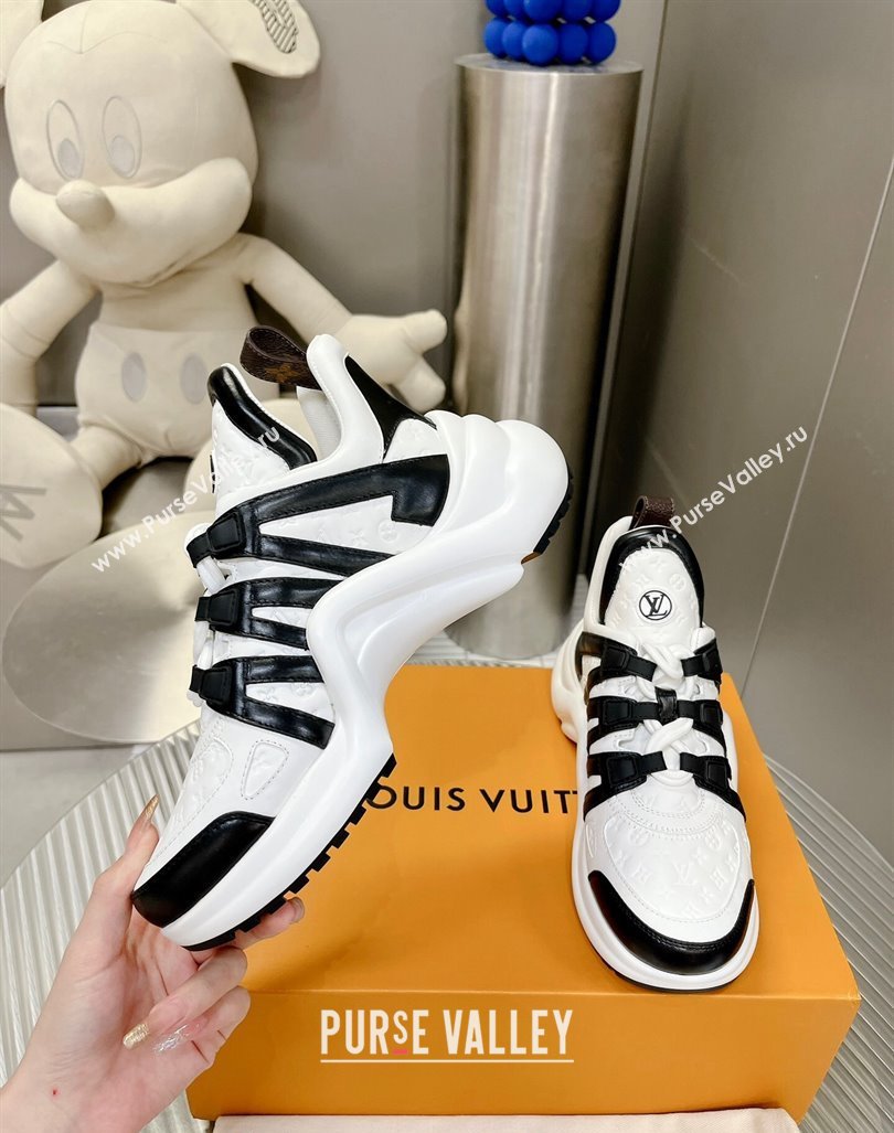 Louis Vuitton Archlight Sneakers in Monogram Calf Leather White/Black 2024 0608 (MD-240608017)