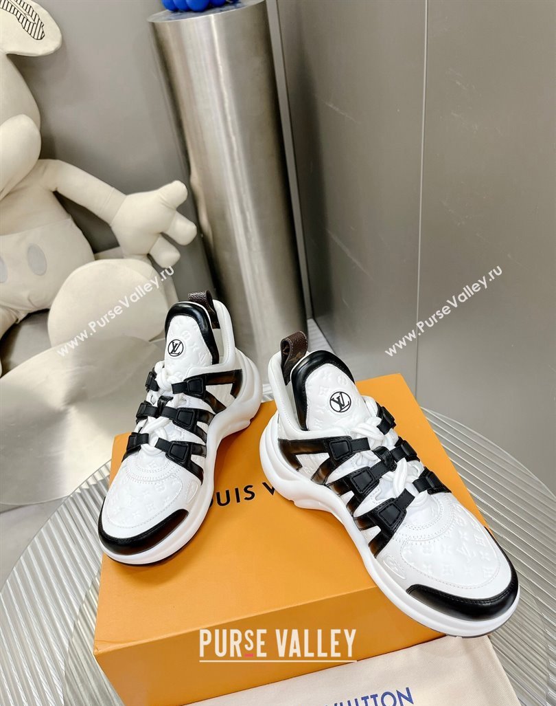 Louis Vuitton Archlight Sneakers in Monogram Calf Leather White/Black 2024 0608 (MD-240608017)