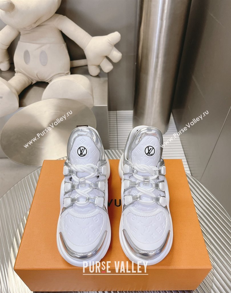 Louis Vuitton Archlight Sneakers in Monogram Calf Leather White/Silver 2024 0608 (MD-240608018)