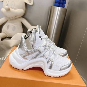 Louis Vuitton Archlight Sneakers in Monogram Calf Leather White/Silver 2024 0608 (MD-240608018)