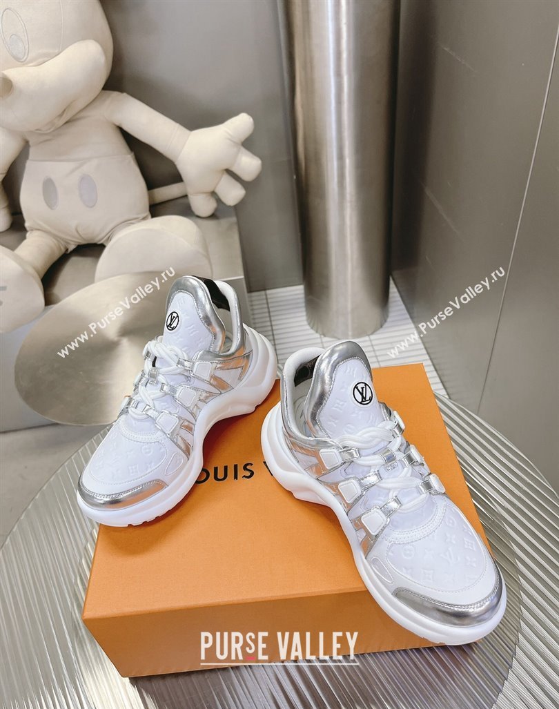 Louis Vuitton Archlight Sneakers in Monogram Calf Leather White/Silver 2024 0608 (MD-240608018)