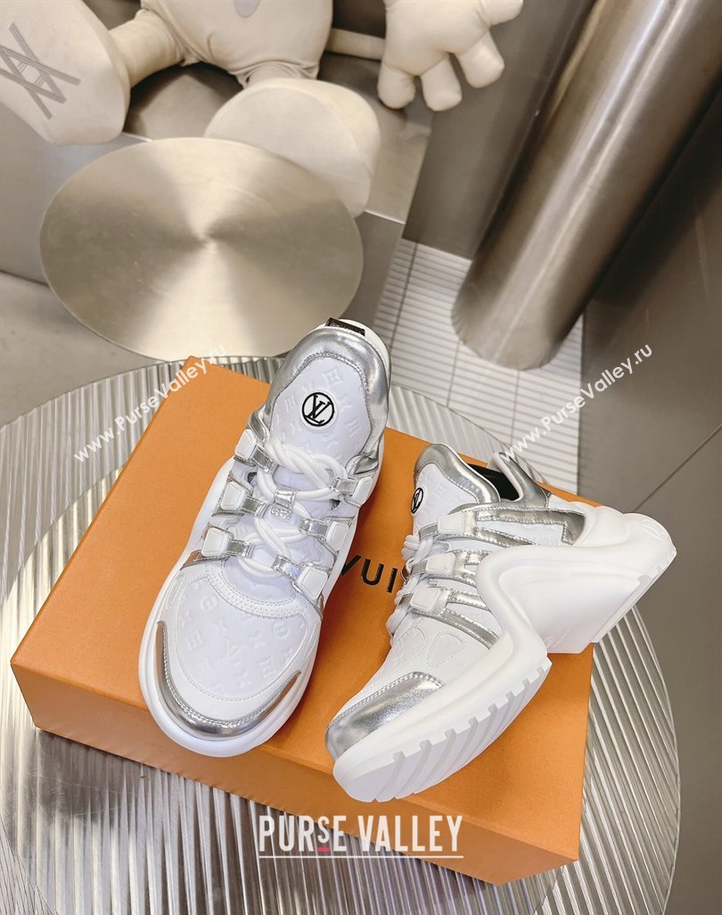 Louis Vuitton Archlight Sneakers in Monogram Calf Leather White/Silver 2024 0608 (MD-240608018)