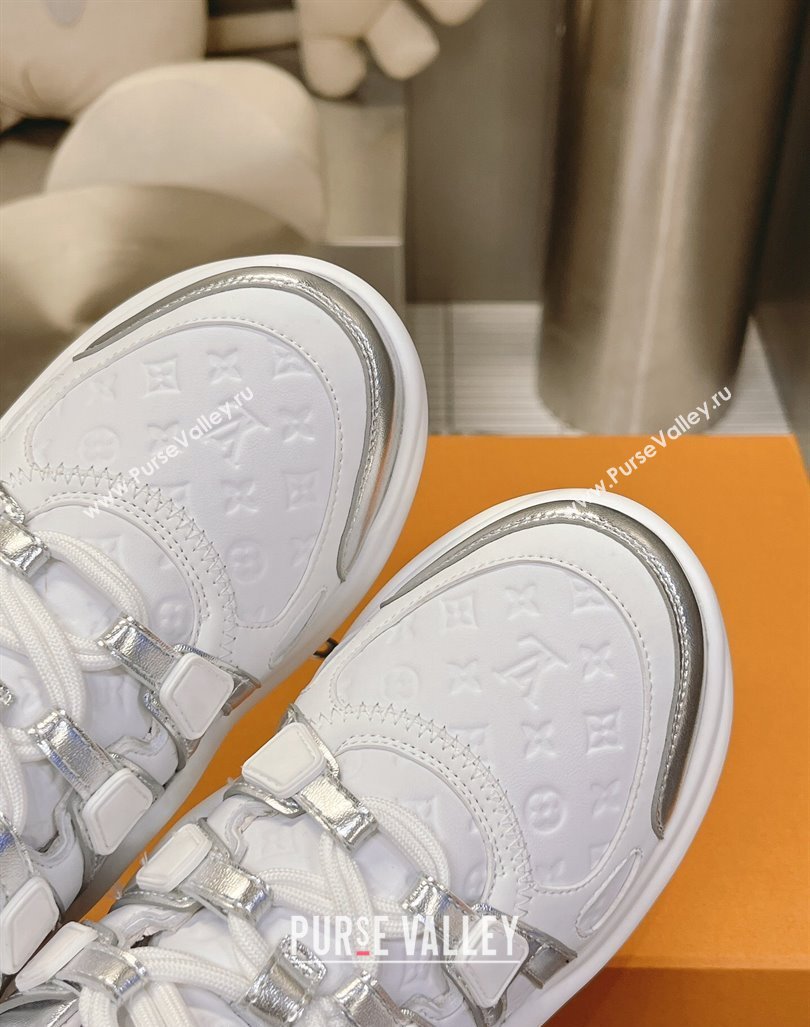 Louis Vuitton Archlight Sneakers in Monogram Calf Leather White/Silver 2024 0608 (MD-240608018)