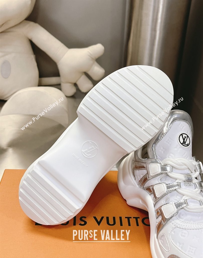 Louis Vuitton Archlight Sneakers in Monogram Calf Leather White/Silver 2024 0608 (MD-240608018)