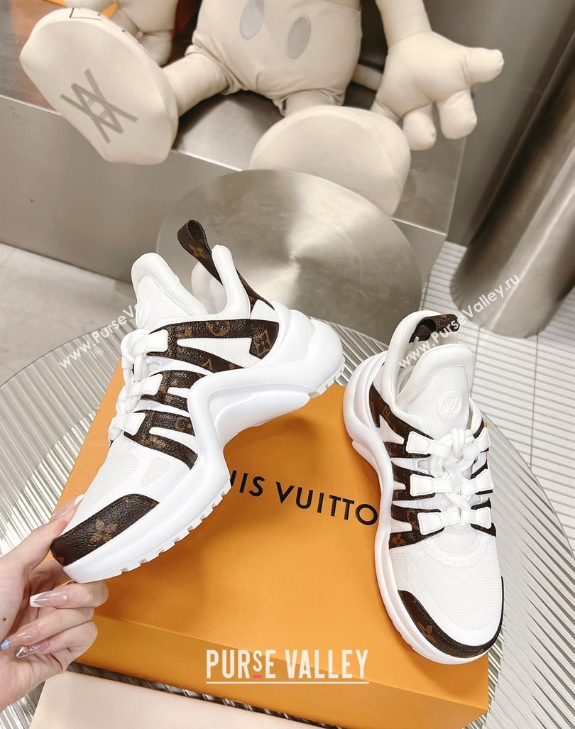 Louis Vuitton Archlight Sneakers in Mesh and Monogram Canvas White 2024 0608 (MD-240608028)