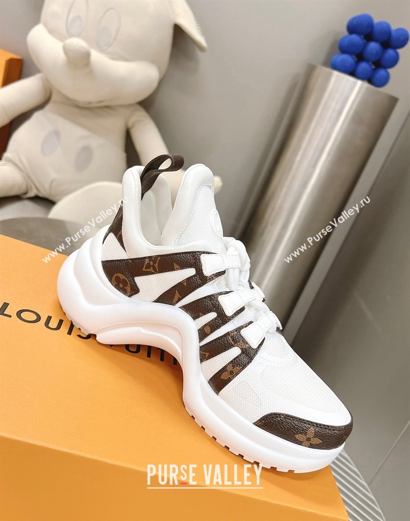 Louis Vuitton Archlight Sneakers in Mesh and Monogram Canvas White 2024 0608 (MD-240608028)