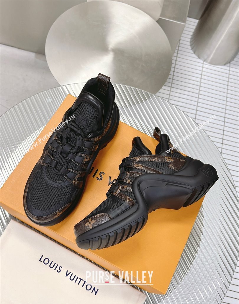 Louis Vuitton Archlight Sneakers in Mesh and Monogram Canvas Black 2024 0608 (MD-240608029)