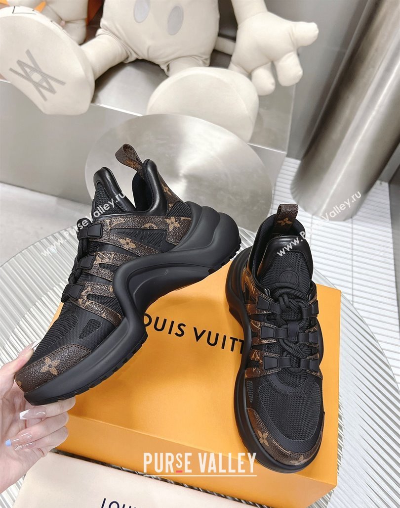 Louis Vuitton Archlight Sneakers in Mesh and Monogram Canvas Black 2024 0608 (MD-240608029)