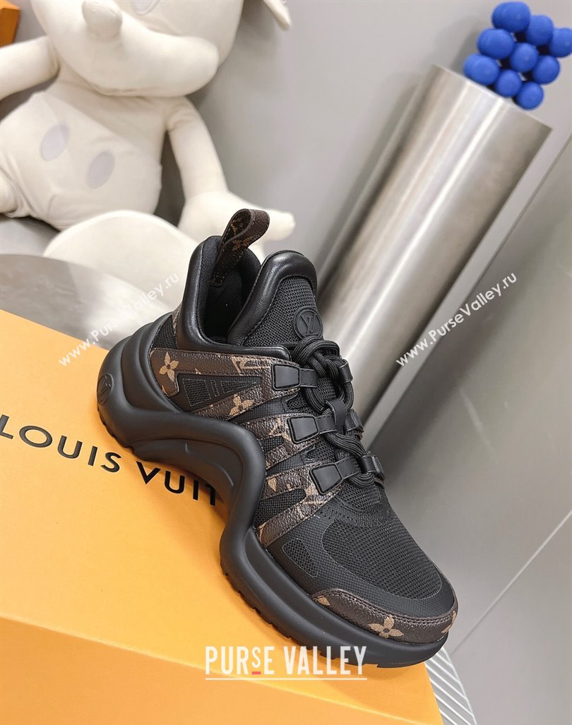 Louis Vuitton Archlight Sneakers in Mesh and Monogram Canvas Black 2024 0608 (MD-240608029)