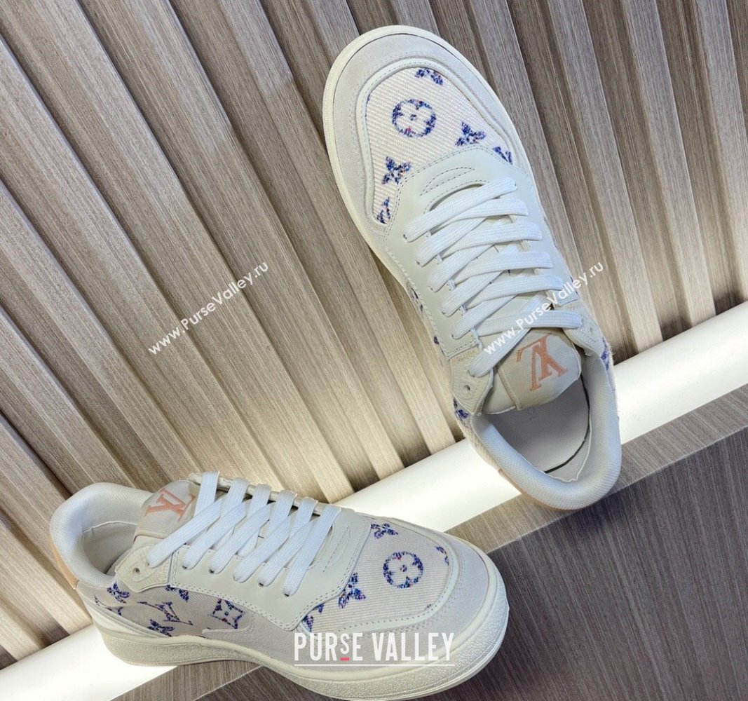 Louis Vuitton LV Stadium Sneakers in White Monogram Tweed 2024 0608 (MD-240608041)