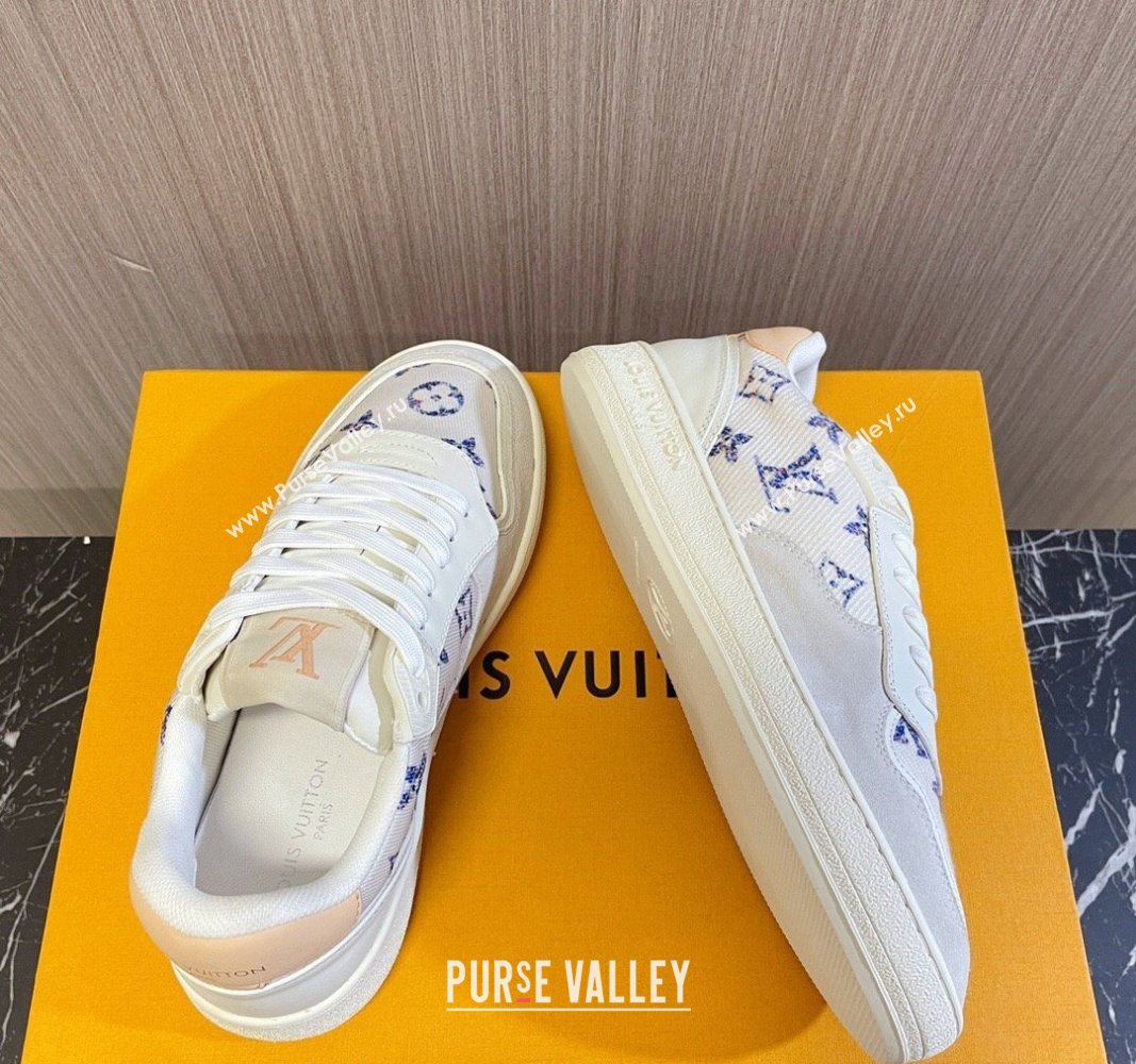 Louis Vuitton LV Stadium Sneakers in White Monogram Tweed 2024 0608 (MD-240608041)