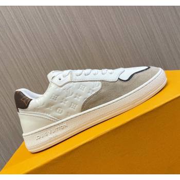 Louis Vuitton LV Stadium Sneakers in Monogram Leather and Suede White/Grey 2024 0608 (MD-240608042)