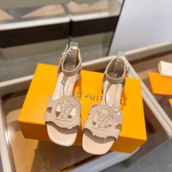 Louis Vuitton LV Isola Flat Sandals in Calf Leather Nude 2024 1ACJMP (MD-240606125)