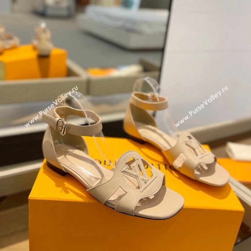 Louis Vuitton LV Isola Flat Sandals in Calf Leather Nude 2024 1ACJMP (MD-240606125)