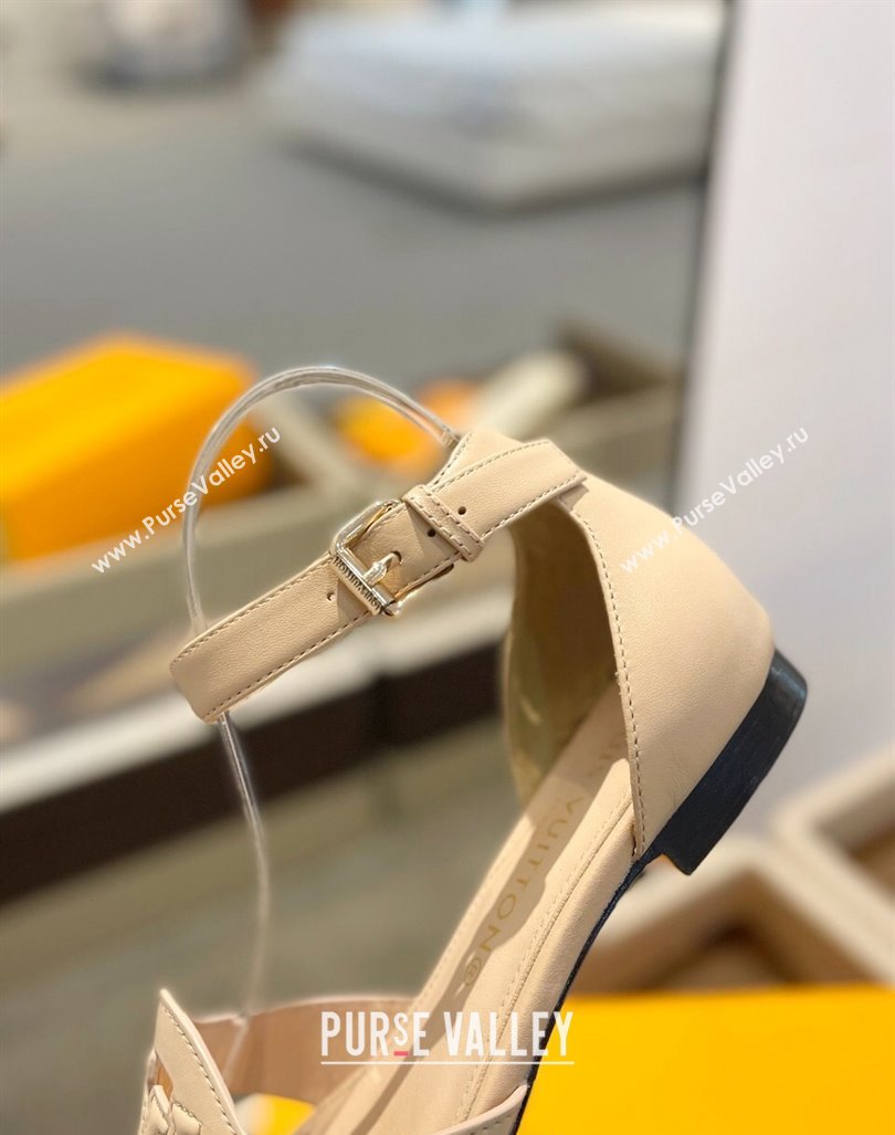 Louis Vuitton LV Isola Flat Sandals in Calf Leather Nude 2024 1ACJMP (MD-240606125)