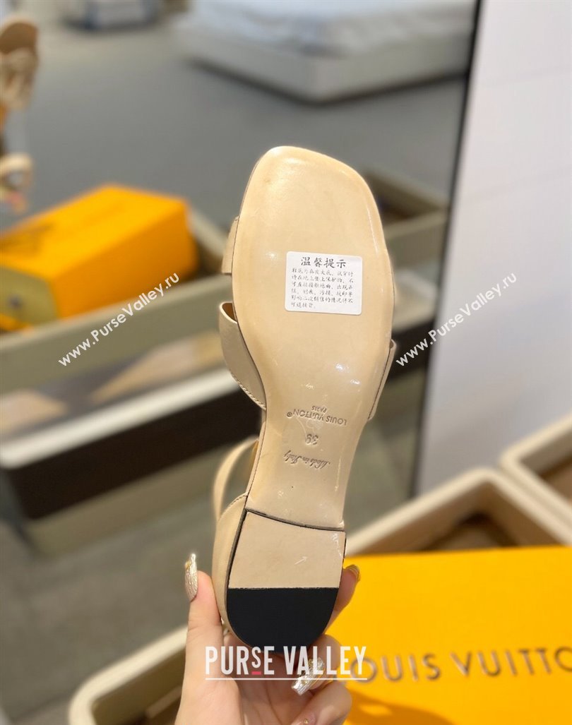 Louis Vuitton LV Isola Flat Sandals in Calf Leather Nude 2024 1ACJMP (MD-240606125)