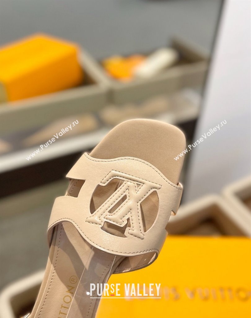 Louis Vuitton LV Isola Flat Sandals in Calf Leather Nude 2024 1ACJMP (MD-240606125)