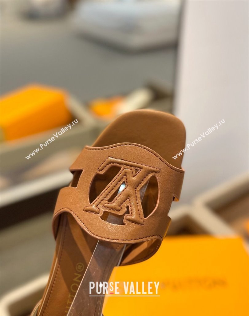 Louis Vuitton LV Isola Flat Sandals in Calf Leather Brown 2024 1ACJMP (MD-240606126)