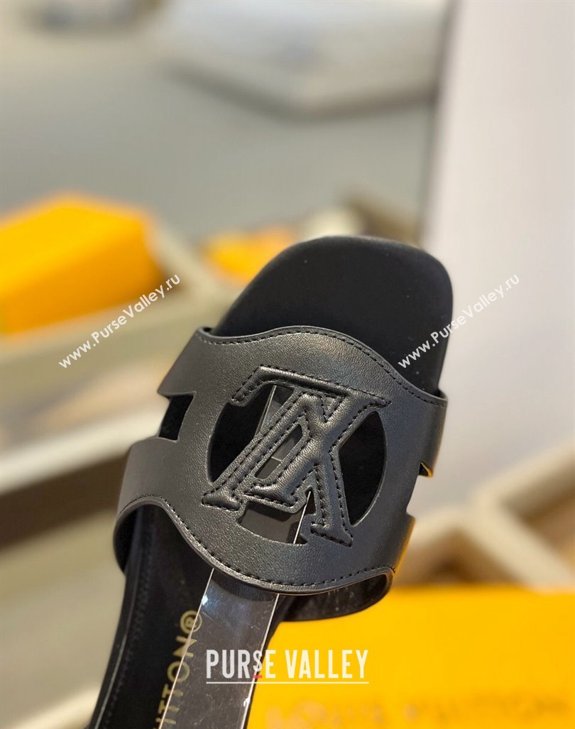 Louis Vuitton LV Isola Flat Sandals in Calf Leather Black 2024 1ACJMP (MD-240606127)