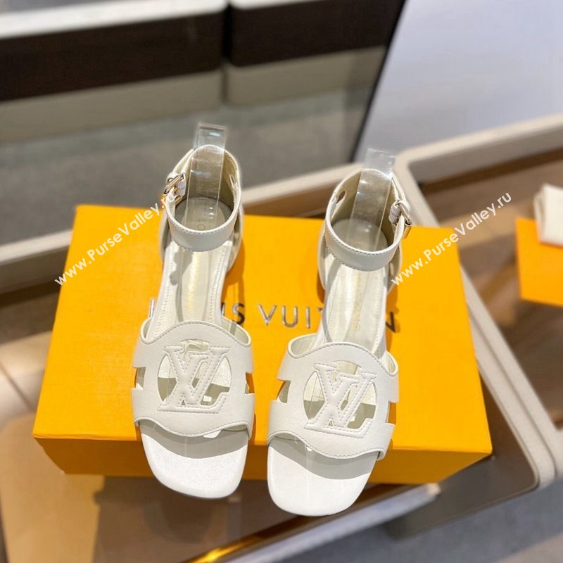 Louis Vuitton LV Isola Flat Sandals in Calf Leather White 2024 1ACJMP (MD-240606128)