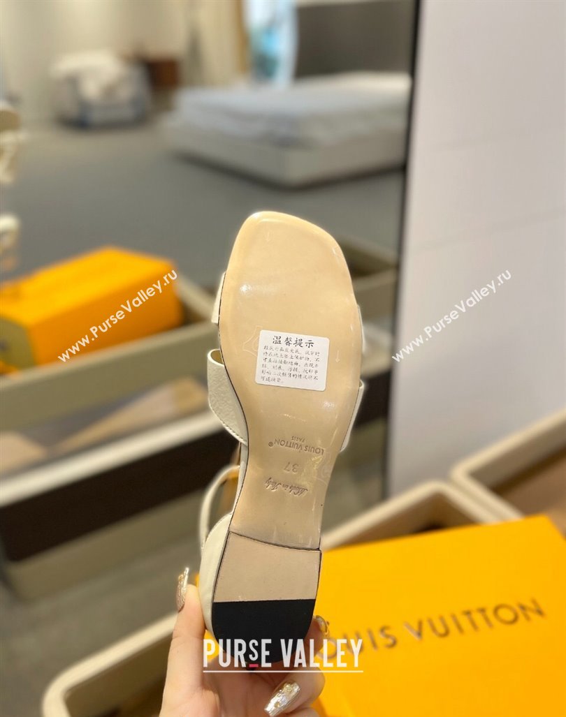 Louis Vuitton LV Isola Flat Sandals in Calf Leather White 2024 1ACJMP (MD-240606128)