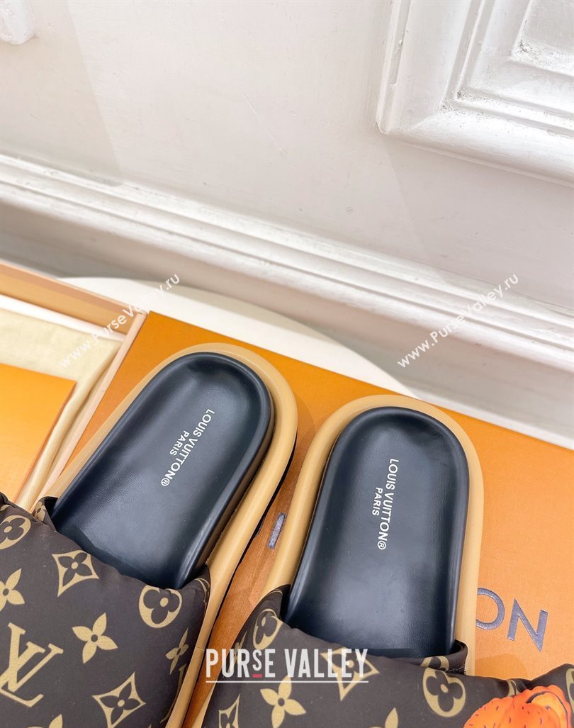 Louis Vuitton Pool Pillow Comfort Slide Sandals in Chick and Leopard Nylon 2024 (MD-240606154)