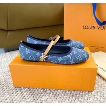 Louis Vuitton Romy Flat Ballerinas in Blue Monogram Denim 2024 0606 (MD-240606159)