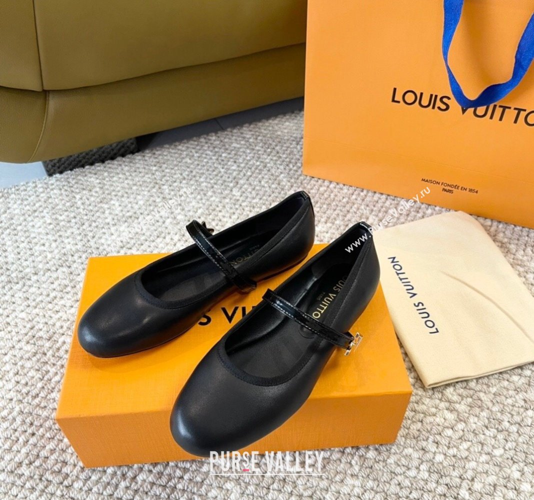 Louis Vuitton Romy Flat Ballerinas in Lambskin Black 2024 0606 (MD-240606162)