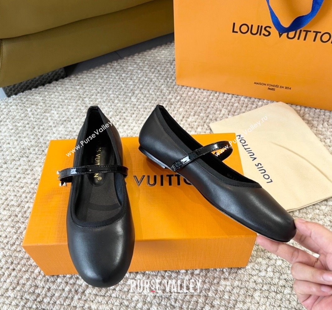 Louis Vuitton Romy Flat Ballerinas in Lambskin Black 2024 0606 (MD-240606162)