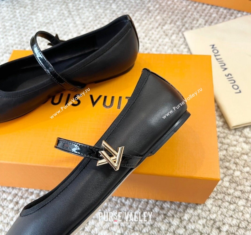 Louis Vuitton Romy Flat Ballerinas in Lambskin Black 2024 0606 (MD-240606162)