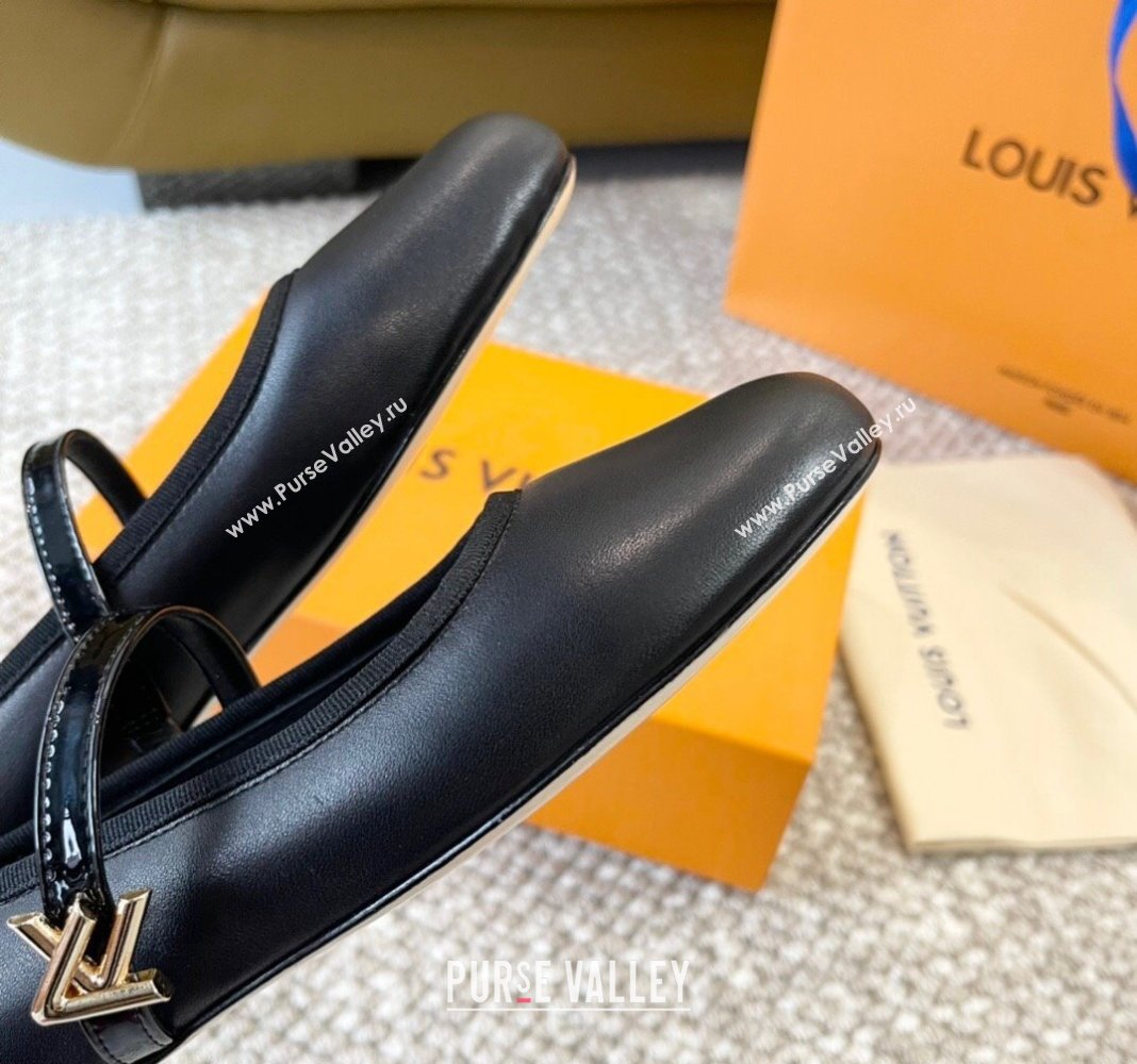 Louis Vuitton Romy Flat Ballerinas in Lambskin Black 2024 0606 (MD-240606162)