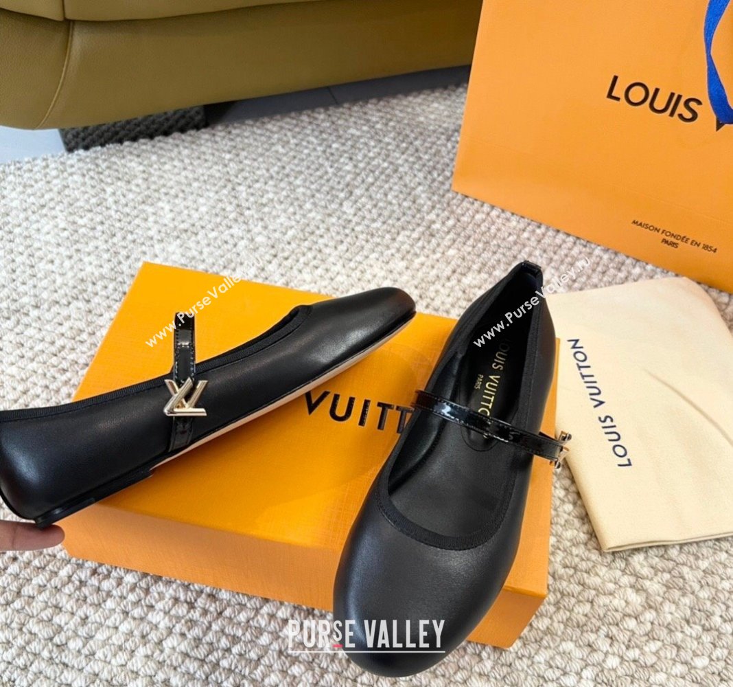 Louis Vuitton Romy Flat Ballerinas in Lambskin Black 2024 0606 (MD-240606162)