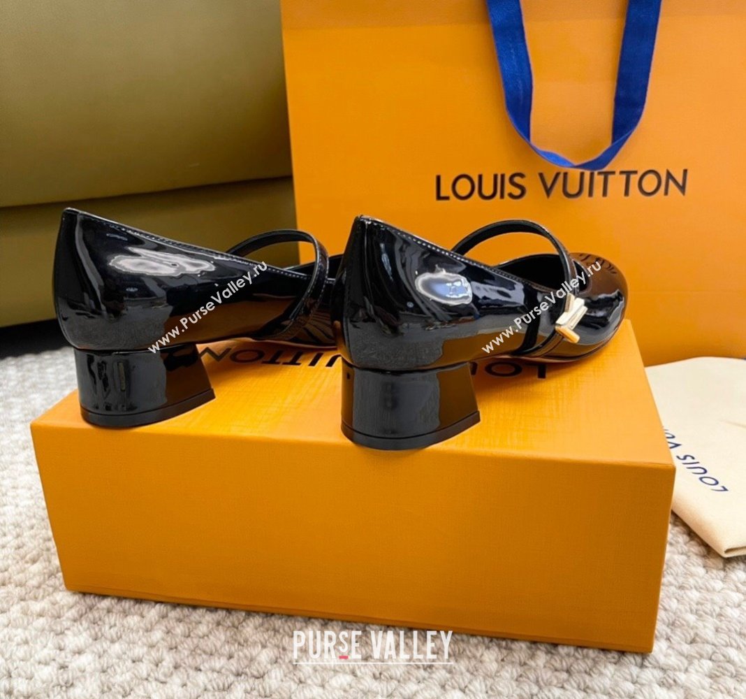 Louis Vuitton Romy Pumps 3.5cm in Patent Leather Black 2024 060602 (MD-240606167)