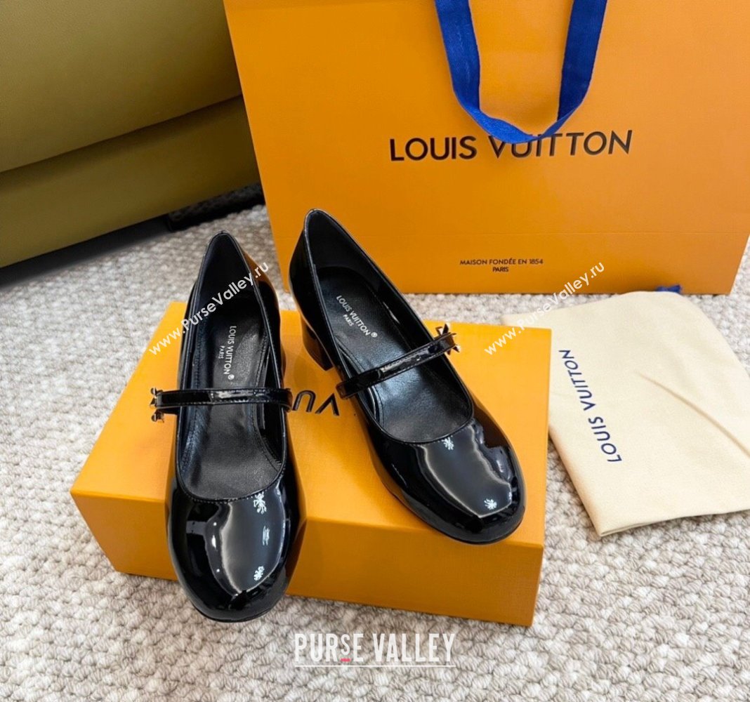 Louis Vuitton Romy Pumps 3.5cm in Patent Leather Black 2024 060602 (MD-240606167)