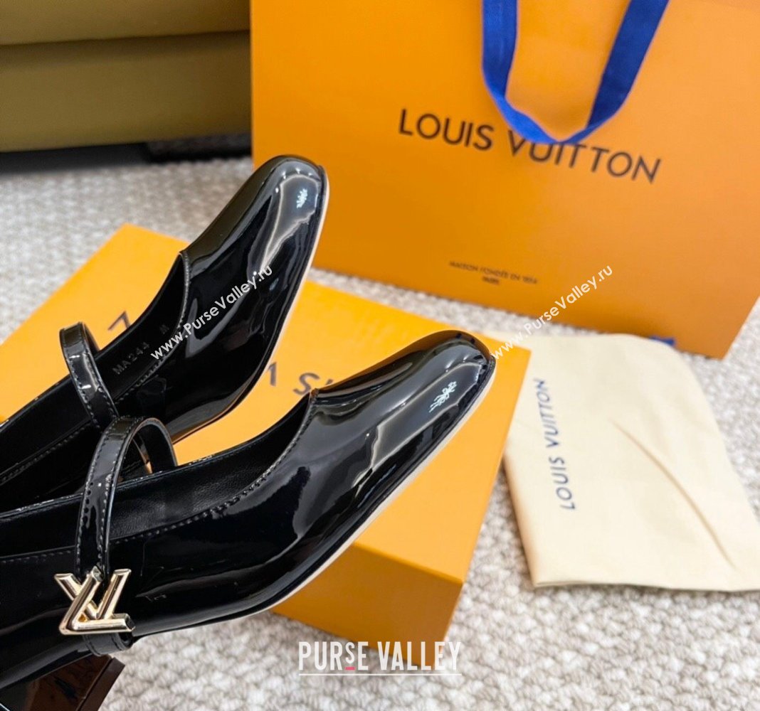 Louis Vuitton Romy Pumps 3.5cm in Patent Leather Black 2024 060602 (MD-240606167)