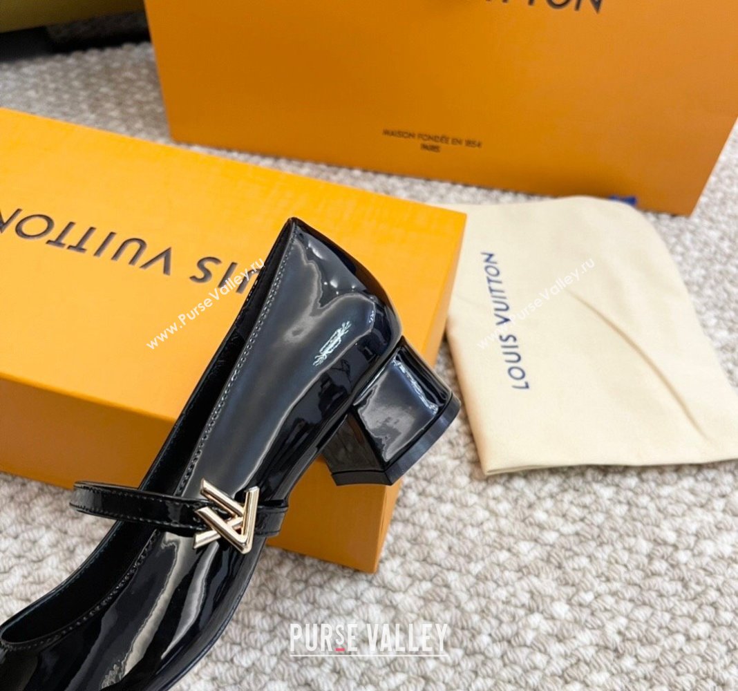 Louis Vuitton Romy Pumps 3.5cm in Patent Leather Black 2024 060602 (MD-240606167)