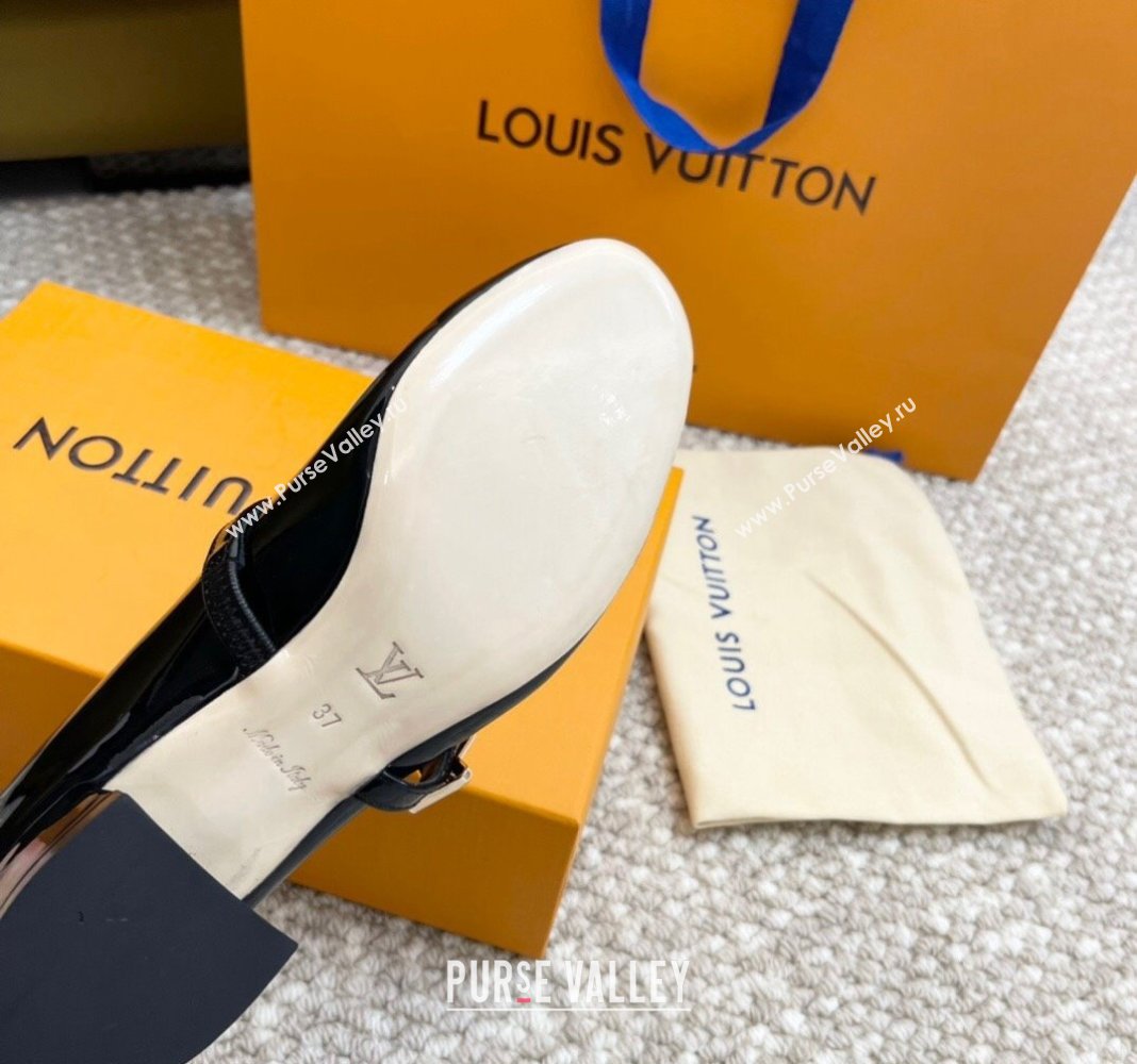 Louis Vuitton Romy Pumps 3.5cm in Patent Leather Black 2024 060602 (MD-240606167)