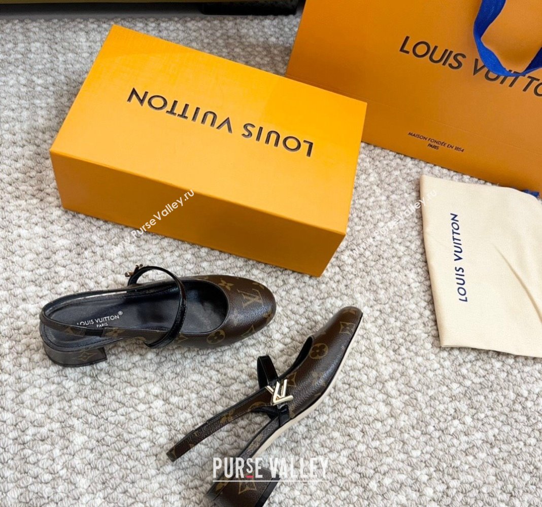 Louis Vuitton Romy Slingback Pumps 3.5cm in Monogram Canvas 2024 0606 (MD-240606174)