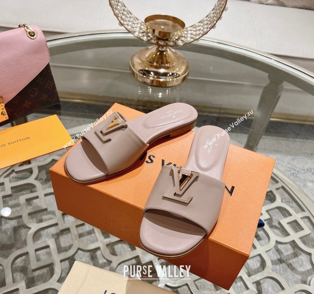 Louis Vuitton LV Capri Flat Slide Sandals in Calf Leather Light Pink 2024 0606 (MD-240606116)