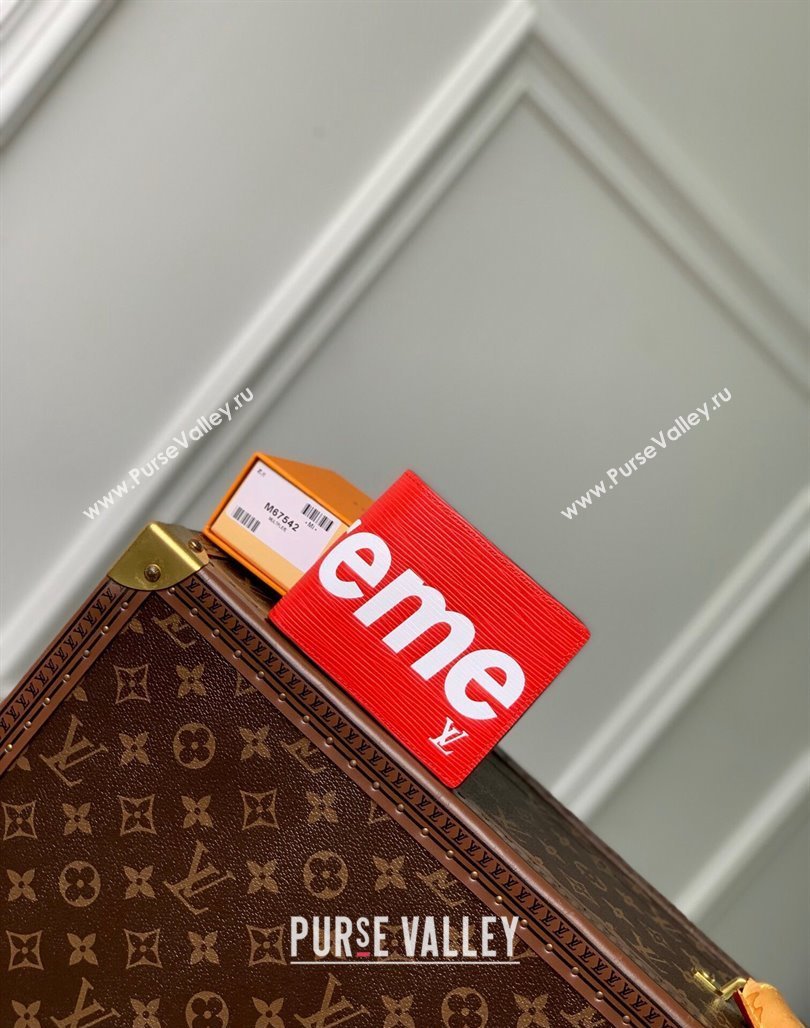 Supreme x Louis Vuitton Multiple Wallet in Epi Leather Red 2024 M64542 (KI-240626009)